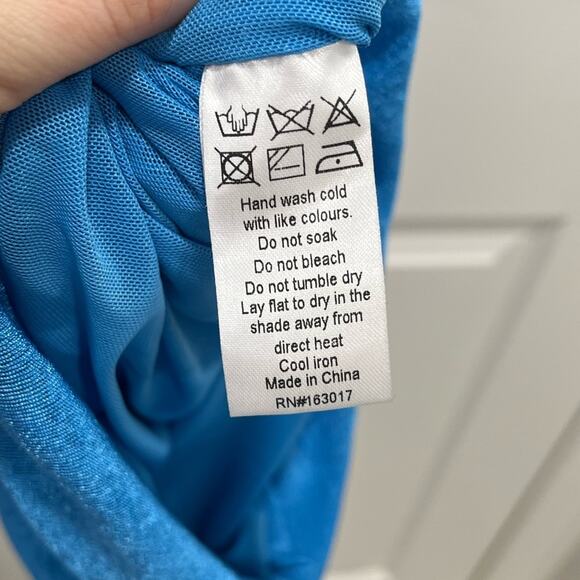 Lioness The Goddess Mini Dress XS Teal Blue Shimmer - Picture 8 of 12